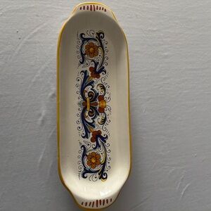 Deruta Italy hand painted  Ceramic Floral Serving Tray
